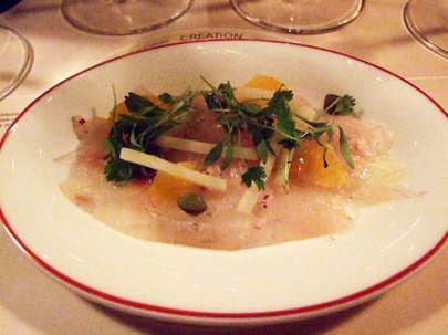Plate of Seabass cooked with citrus